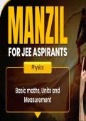 Class notes of manzil units and measurements one shot  Jee advanced  