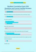 SkyWest Cumulative Exam SSG Questions and Correct Verified Answers