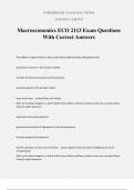 Macroeconomics ECO 2113 Exam Questions With Correct Answers