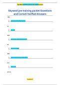 Skywest pre training packet Questions  and Correct Verified Answers