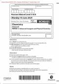 Pearson Edexcel 9CH0/01GCE In Chemistry (9CH0) Paper 01: Advanced Inorganic and Physical Chemistry Merged Question Paper + Mark Scheme