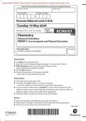 Pearson Edexcel 8CH0/01 GCE AS Level In Chemistry (8CH0) Paper 01: Core Inorganic and Physical Chemistry Merged Question Paper + Mark Scheme