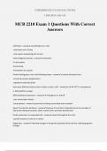 MCB 2210 Exam 1 Questions With Correct Answers