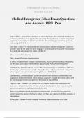 Medical Interpreter Ethics Exam Questions And Answers 100% Pass