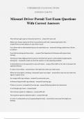 Missouri Driver Permit Test Exam Questions With Correct Answers