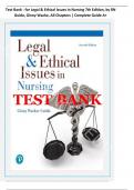 Test Bank - for Legal & Ethical Issues in Nursing 7th Edition, by RN Guido, Ginny Wacke, All Chapters | Complete A+ Guide 