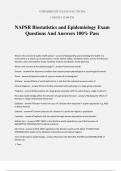 NAPSR Biostatistics and Epidemiology Exam Questions And Answers 100% Pass