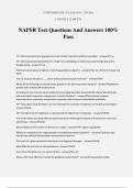 NAPSR Test Questions And Answers 100% Pass