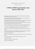 CNPR, NAPSR Exam Questions And Answers 100% Pass