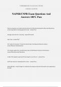 NAPSR/CNPR Exam Questions And Answers 100% Pass