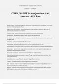 CNPR, NAPSR Exam Questions And Answers 100% Pass