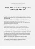 NACC - PSW Exam Review 200 Questions And Answers 100% Pass.