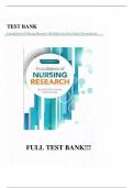 Test Bank - for Foundations of Nursing Research 7th Edition by Rose Marie Nieswiadomy, Catherine Bailey, All Chapters | Complete A+ Guide 