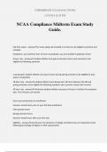 NCAA Compliance Midterm Exam Study Guide.