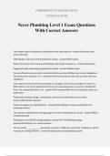 Nccer Plumbing Level 1 Exam Questions With Correct Answers