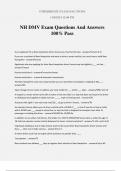 NH DMV Exam Questions And Answers 100% Pass