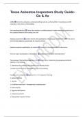 Texas Asbestos Inspectors Study Guide-  Qs & As 