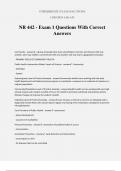 NR 442 - Exam 1 Questions With Correct Answers