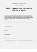 NREMT Paramedic Prep - 200 Questions With Correct Answers