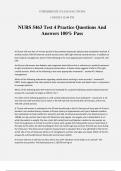 NURS 5463 Test 4 Practice Questions And Answers 100% Pass