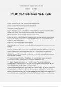 NURS 5463 Test 5 Exam Study Guide