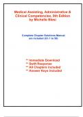 Solutions for Medical Assisting, Administrative & Clinical Competencies, 9th Edition by Blesi (All Chapters included)