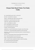 Oregon State Board Tattoo Test Study Guide.