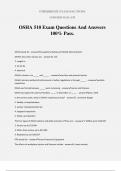 OSHA 510 Exam Questions And Answers 100% Pass.