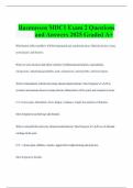 Rasmussen MDC1 Exam 2 Questions and Answers 2025 Graded A+