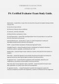 PA Certified Evaluator Exam Study Guide.