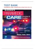 Test Bank For Paramedic Care: Principles and Practice, 6th Edition, Volumes 1 - 5 by Bryan Bledsoe| All Chapters| LATEST