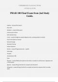 PHAR 100 Final Exam from Jud Study Guide.