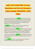 AAPC CPC CHAPTER 19 Test | Questions and Correct Answers | Latest Update 2024/2025 | 100% PASS