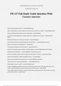 PiCAT Full Study Guide Question With Correct Answers