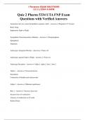 Quiz 2 Pharm 5334 UTA FNP Exam Questions with Verified Answers