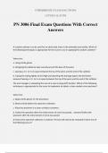 PN 3006 Final Exam Questions With Correct Answers