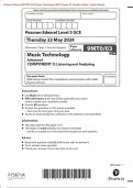 Pearson Edexcel 9MT0/03 GCE Music Technology (9MT0) Paper 03: Listening and Analysing Merged Question Paper + Mark SchemePearson Edexcel 9MT0/03 GCE Music Technology (9MT0) Paper 03: Listening and Analysing Merged Question Paper + Mark Scheme