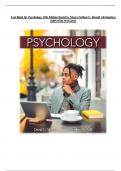 Test Bank for Psychology 13th Edition David G. Myers Nathan C. Dewall All chapters ISBN:9781319132101 || Updated 2024|2025