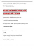 NFDN 2006 Final Exam And Answers All Correct