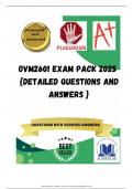 OVM2601 EXAM PACK 2025  {DETAILED QUESTIONS AND ANSWERS }