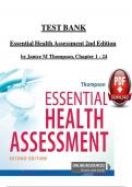 Test Bank For Essential Health Assessment 2nd Edition, By Janice Thompson 2024, Chapter 1-24, All Chapters LATEST.pdf 