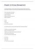 Chapter 12 Airway Management exam 2024/2025 with 100% correct answers