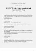 PSI FNP Practice Exam Questions And Answers 100% Pass