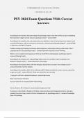 PSY 3024 Exam Questions With Correct Answers