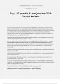 Psyc 212 practice Exam Questions With Correct Answers.