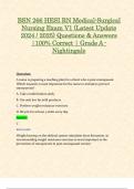 BSN 266 HESI RN Medical-Surgical Nursing Exam V1 (Latest Update 2024 / 2025) Questions & Answers | 100% Correct | Grade A - Nightingale