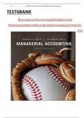 Test Bank for Managerial Accounting 4th Edition By Charles Davis & Elizabeth Davis, ISBN: 9781119577669, All 13 Chapters Covered, Verified Latest Edition