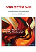 COMPLETE TEST BANK: Abnormal Psychology, 6th Canadian Edition by Gordon L. Flett (Author)