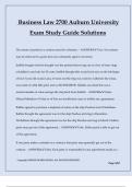 Business Law 2700 Auburn University Exam Study Guide Solutions