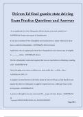 Drivers Ed final granite state driving Exam Practice Questions and Answers